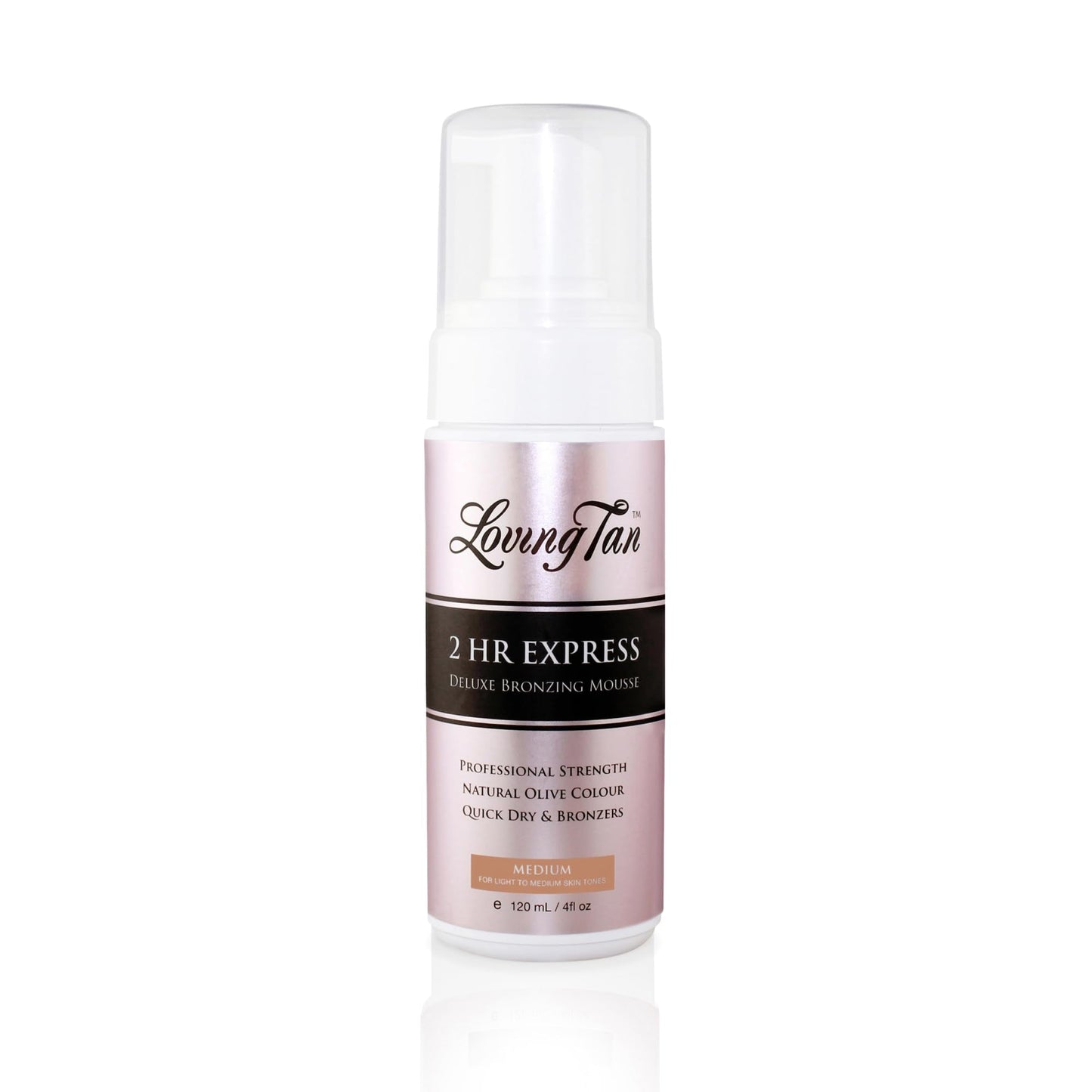 Loving Tan 2 HR Express Self Tanning Mousse, Medium - Streak Free, Natural, Professional Quality - 5+ Sunless Self Tanner Applications per Bottle - PrimeBioHealth - canada supplements
