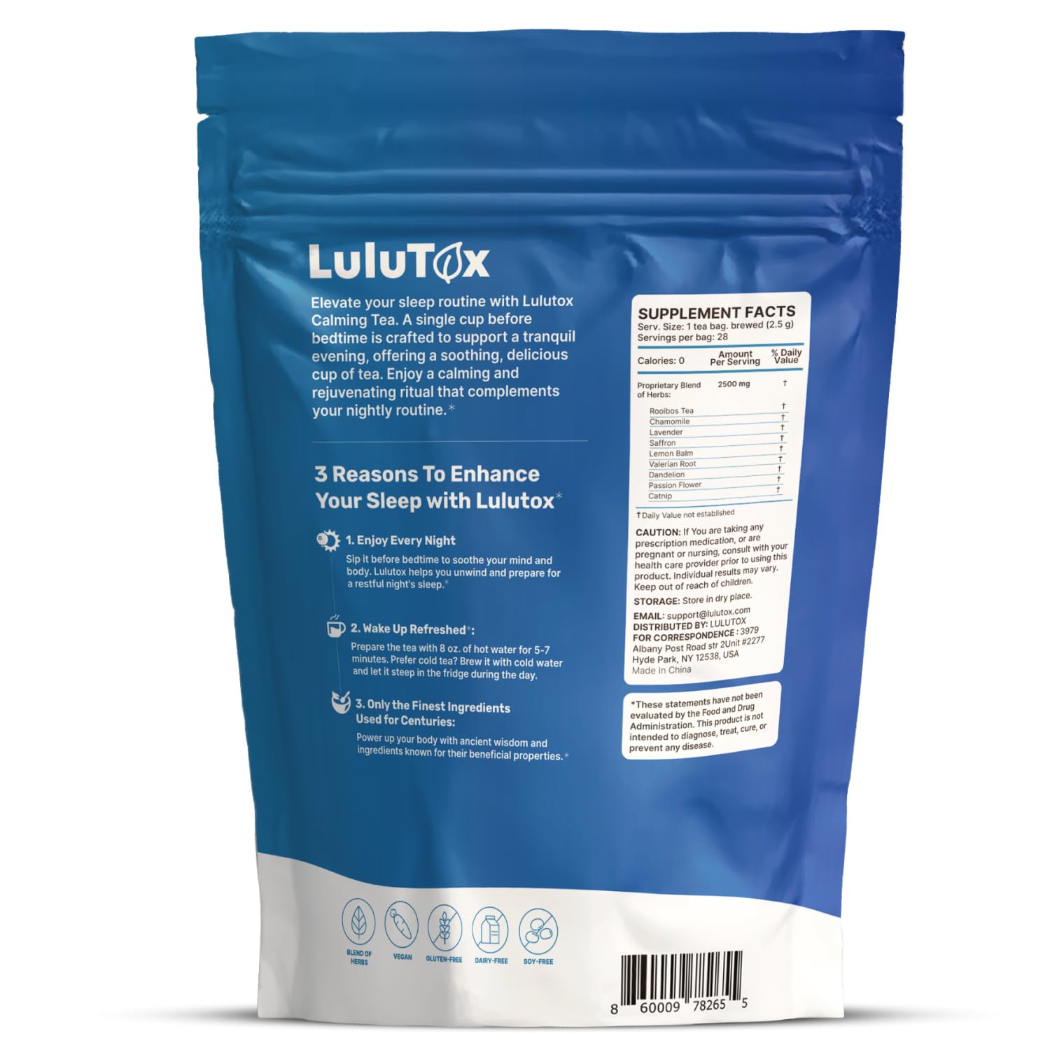 Lulutox Herbal Tea Bundle – Chamomile Lavender Herbal Tea (28 Tea Bags) & Peach Herbal Tea (84 Servings) – Caffeine-Free Herbal Tea Variety Pack - PrimeBioHealth - canada supplements