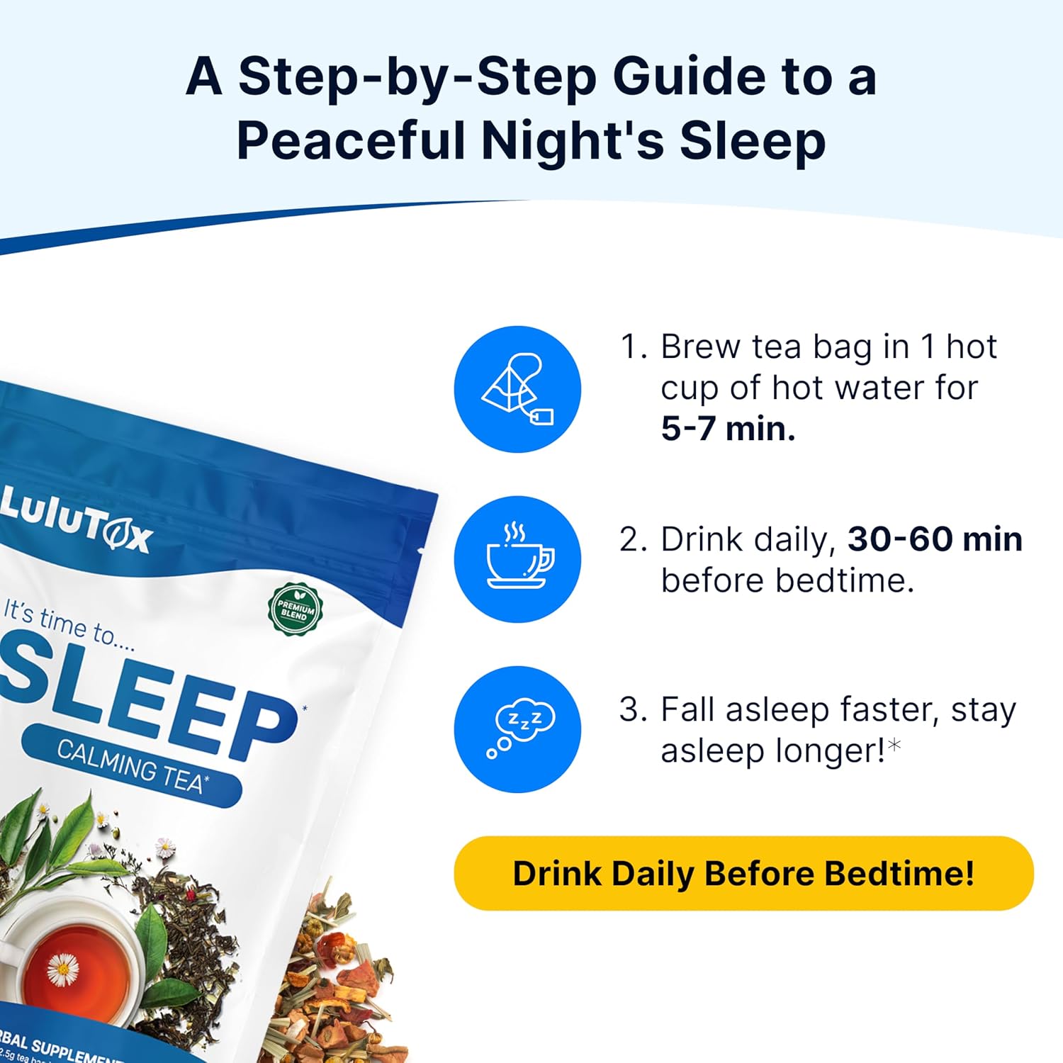 LULUTOX Herbal Tea & Sleep Support Bundle – Detox Herbal Tea (28 Servings) + Deep Sleep Tea (28 Bags) + Sleep Patches (28 Ct) - PrimeBioHealth - canada supplements
