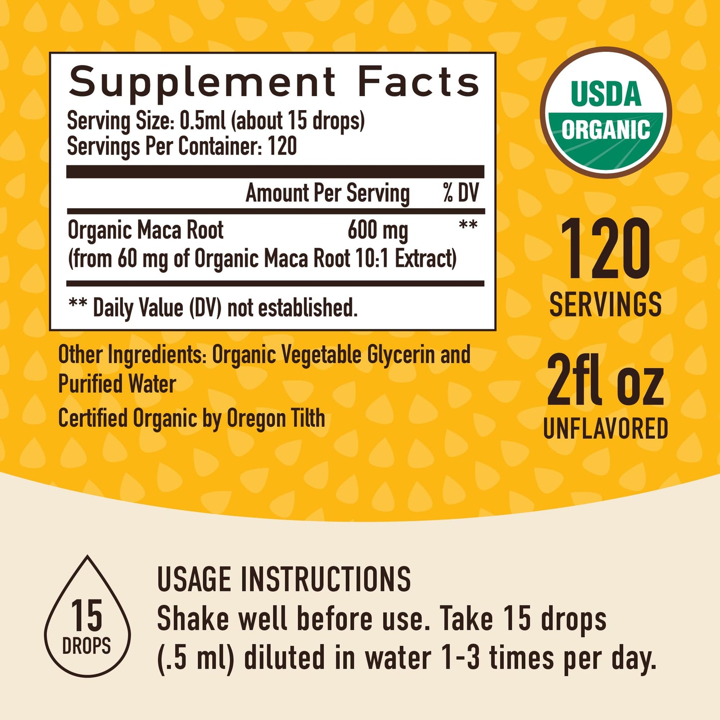 Maca Root Liquid Drops for Organic Energy Support for Women & Men | 2 Fluid Ounces | Support Hormone Balance, Mood, Energy & Fitness - PrimeBioHealth - canada supplements