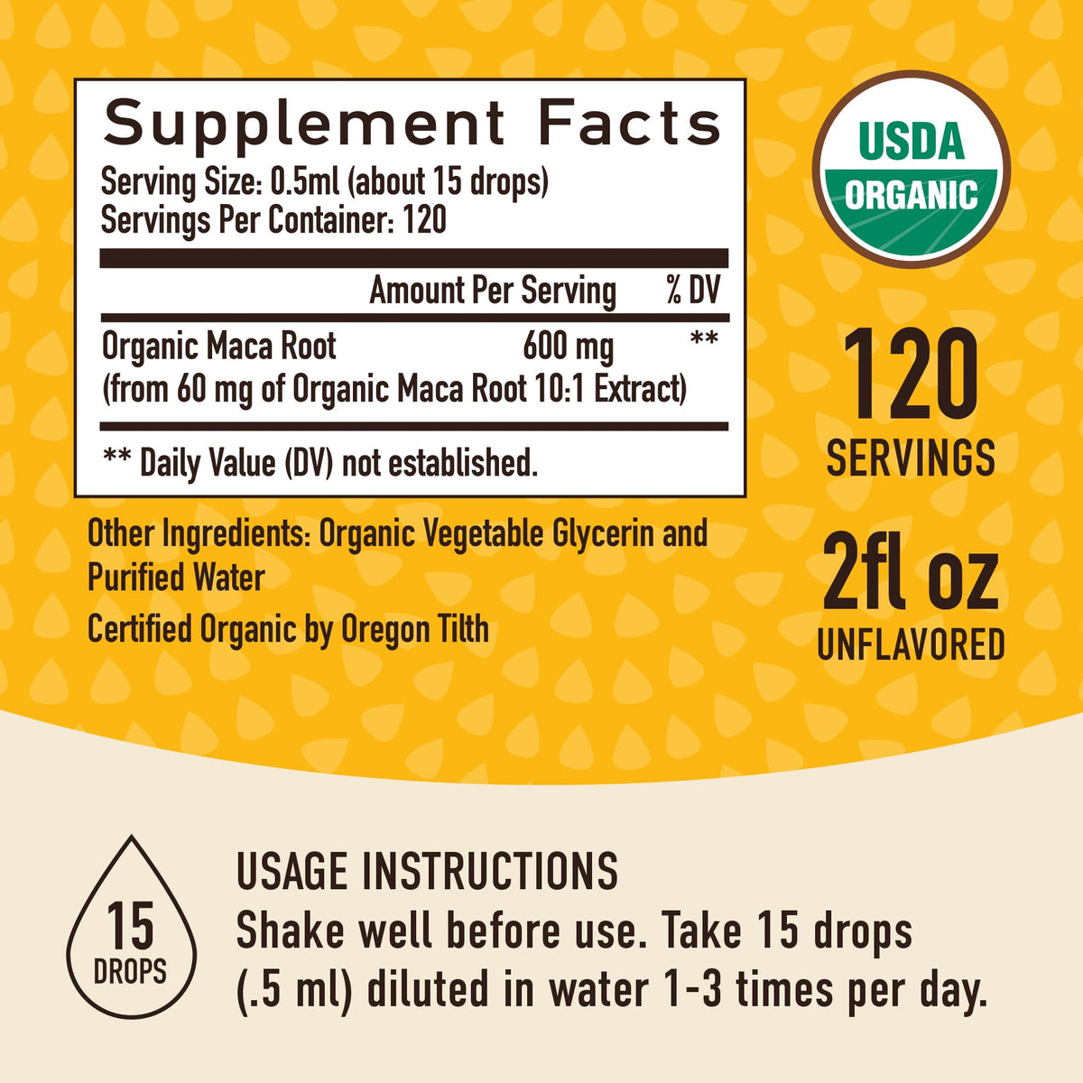 Maca Root Liquid Drops for Organic Energy Support for Women & Men | 2 Fluid Ounces | Support Hormone Balance, Mood, Energy & Fitness - PrimeBioHealth - canada supplements