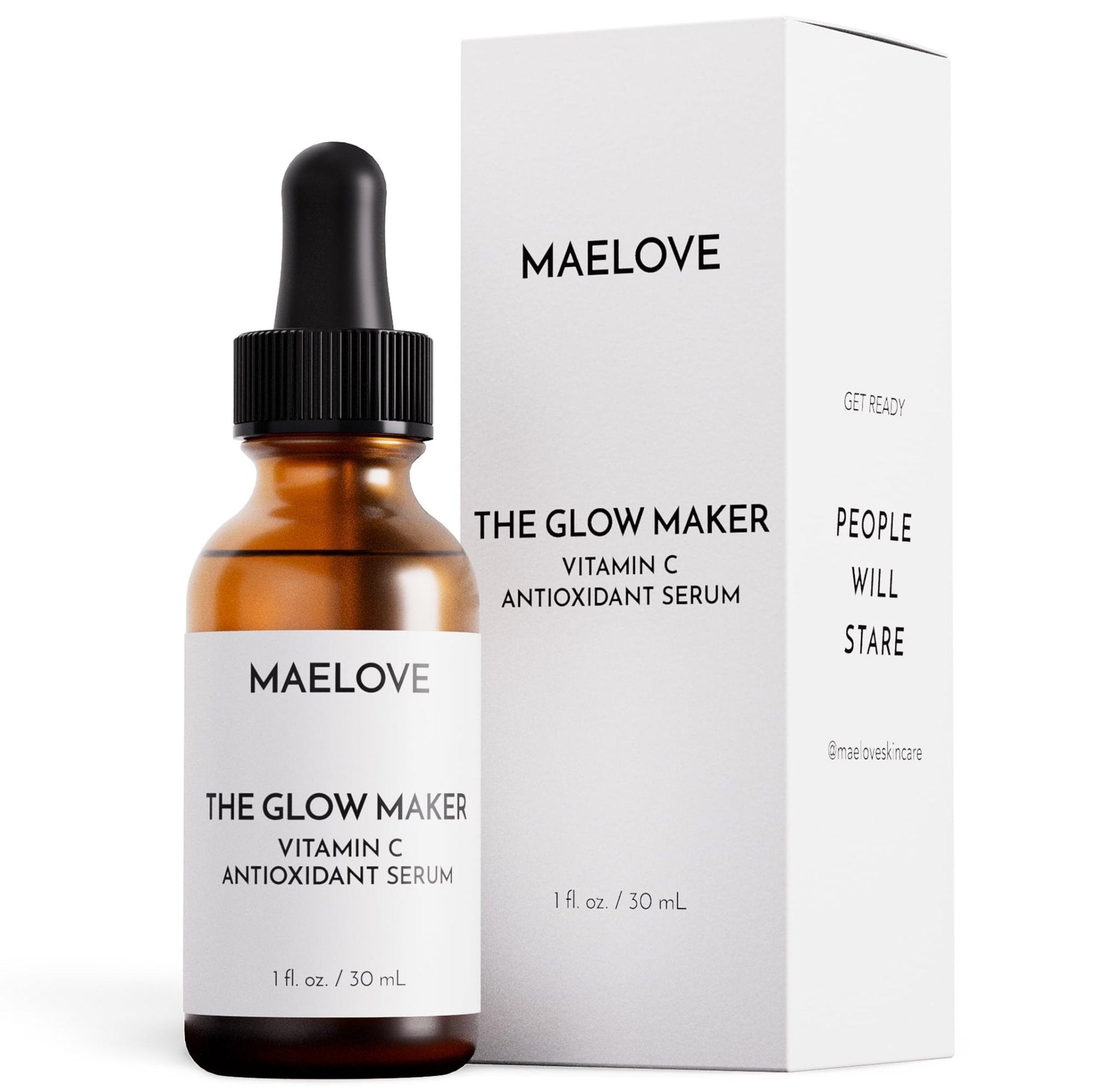 MAELOVE Glow Maker Vitamin C Serum with Vitamin E, Ferulic Acid & Hyaluronic Acid, Award-Winning Brightening - PrimeBioHealth - canada supplements