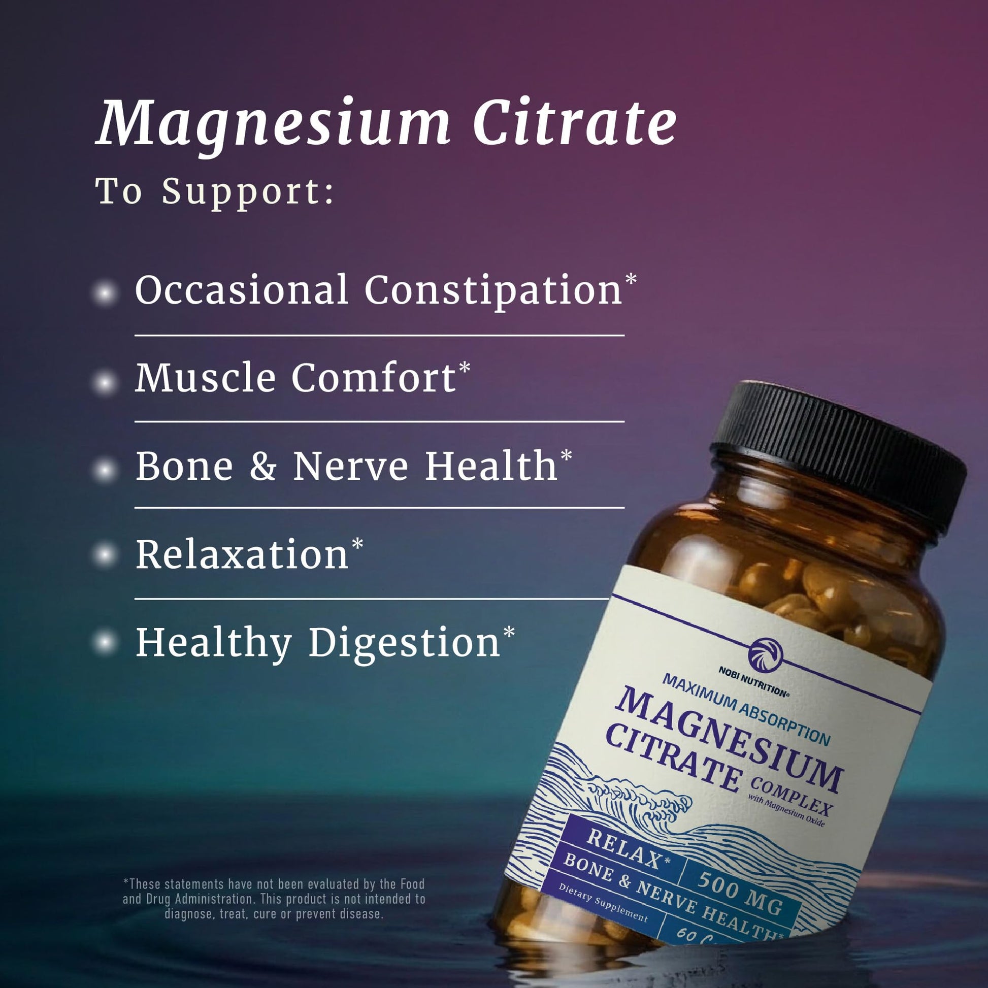 Magnesium Citrate Complex 500 MG for Constipation & Digestion Support | High Absorption Magnesium Supplement | Citrato de Magnesio | Calm & Relaxation - PrimeBioHealth - canada supplements