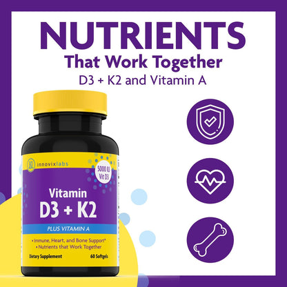 Magnesium & D3 Bundle: InnovixLabs Advanced Magnesium (150 Time-Release Capsules) and InnovixLabs Vitamin D3 +K2 Supplement (60 Softgels). Optimal Calcium Absorption, Supports Bone and Immune Health.* - PrimeBioHealth - canada supplements