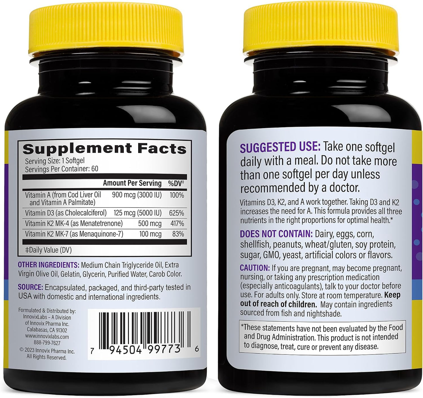 Magnesium & D3 Bundle: InnovixLabs Advanced Magnesium (150 Time-Release Capsules) and InnovixLabs Vitamin D3 +K2 Supplement (60 Softgels). Optimal Calcium Absorption, Supports Bone and Immune Health.* - PrimeBioHealth - canada supplements