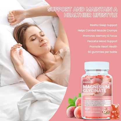 Magnesium Glycinate Gummies 1000mg, Sugar Free Magnesium Potassium Supplements Chewable for Adults with L-Threonate for Sleep - PrimeBioHealth - canada supplements