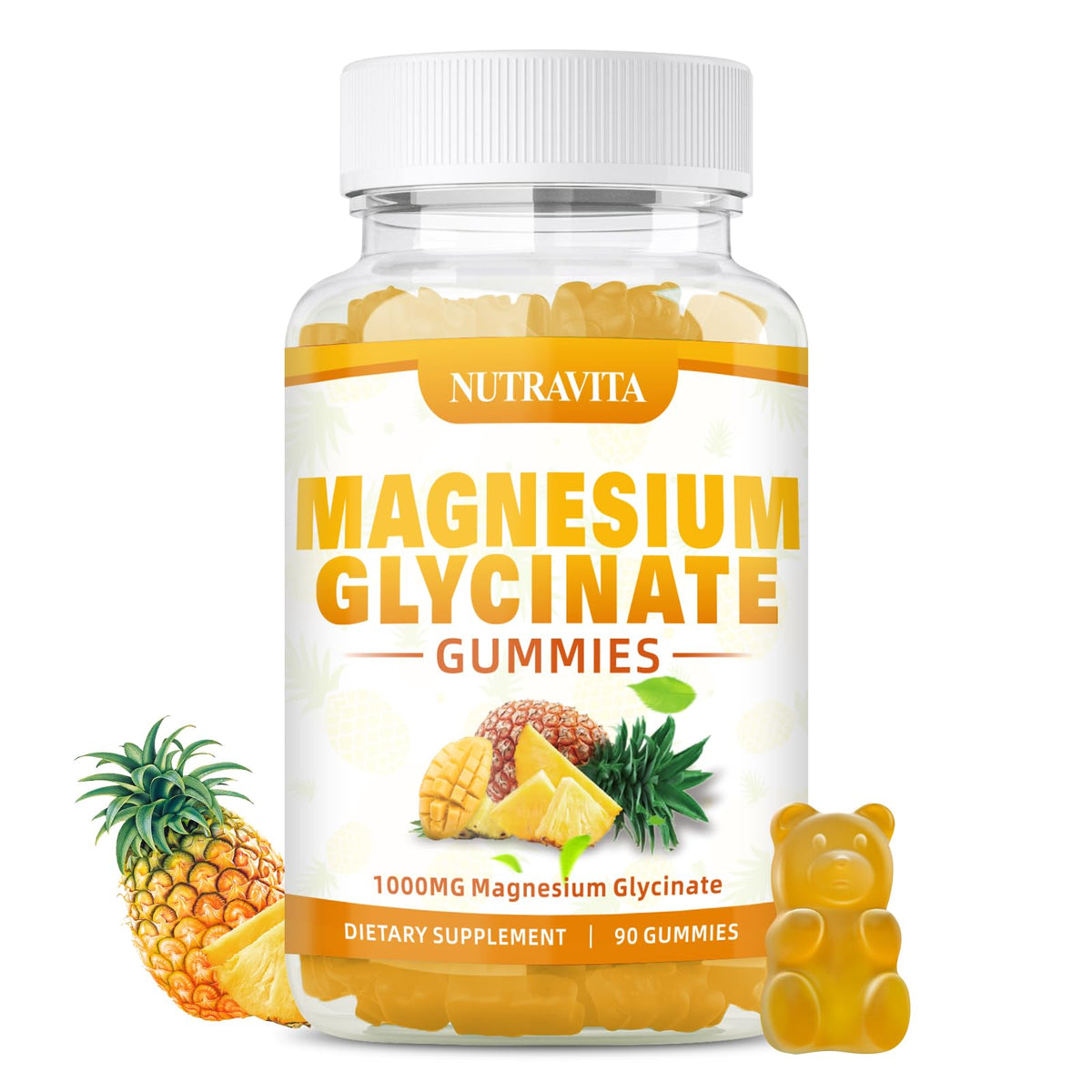 Magnesium Glycinate Gummies 1000mg with Magnesium L-Threonate,Chelated Magnesium Potassium Complex Supplement with VitD, B6, CoQ10, Calcium,Supports for Memory, Calm, - PrimeBioHealth - canada supplements