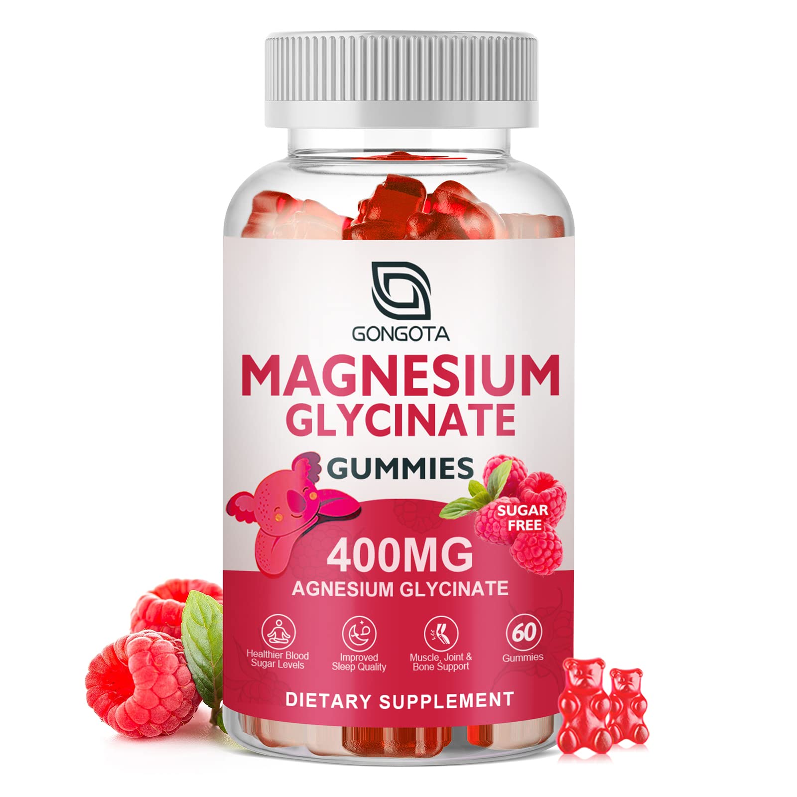 Magnesium Glycinate Gummies 400 mg with 100 mg Composite magnesium - Chelated Magnesium Potassium Supplement with Vitamin D, B6 Supports Calm, Sleep, Memory & Muscle - PrimeBioHealth - canada supplements