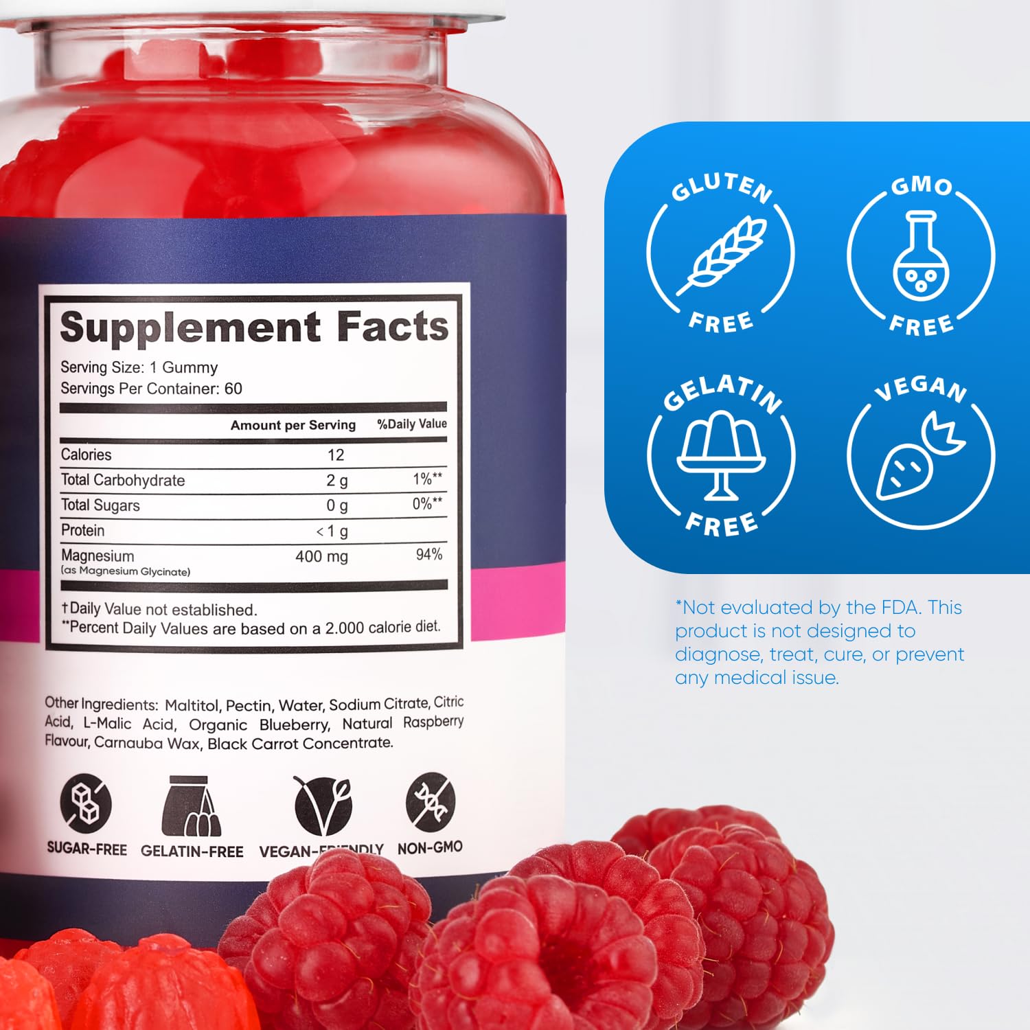 Magnesium Glycinate Gummies 400mg, High Absorption Magnesium Supplement for Women - PrimeBioHealth - canada supplements