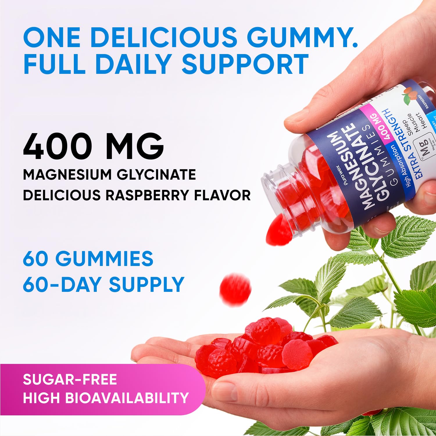 Magnesium Glycinate Gummies 400mg, High Absorption Magnesium Supplement for Women - PrimeBioHealth - canada supplements