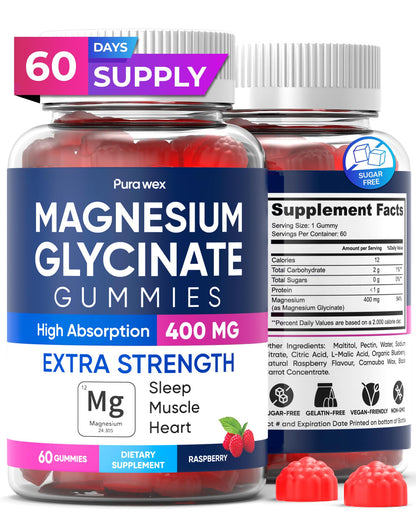 Magnesium Glycinate Gummies 400mg, High Absorption Magnesium Supplement for Women - PrimeBioHealth - canada supplements