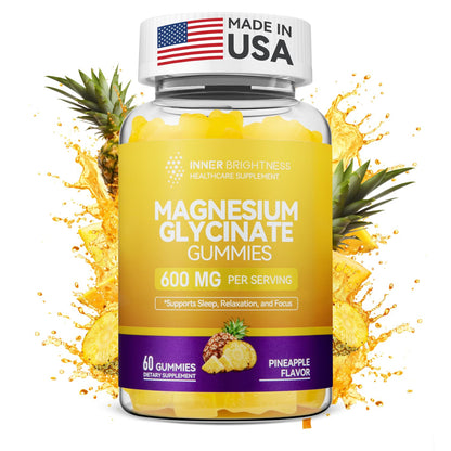 Magnesium Glycinate Gummies 600mg, Non-GMO, Gluten-Free, Magnesium Gummies for Adults & Kids, Sleep, Relaxation & Focus - PrimeBioHealth - canada supplements