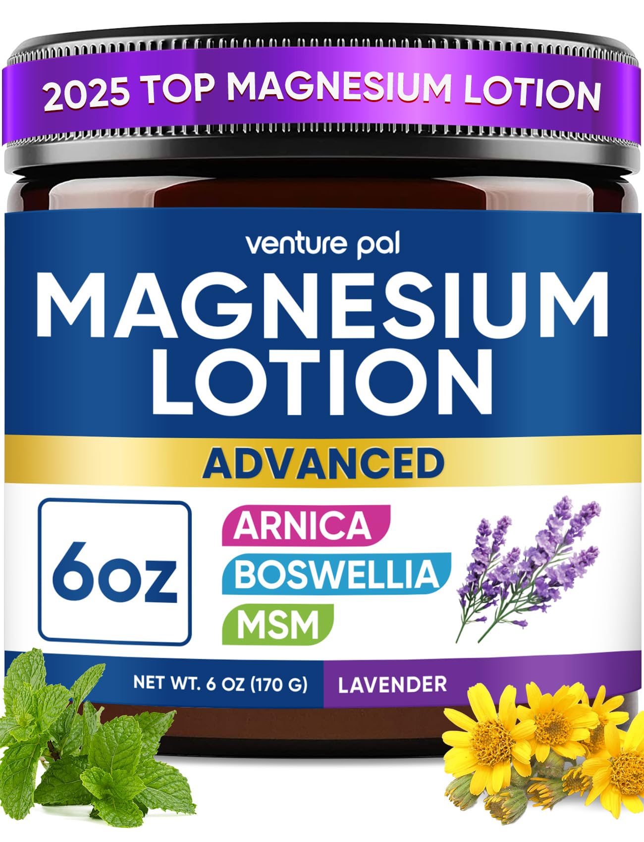 Magnesium Lotion with Arnica, MSM & Boswellia – Cooling Magnesium Cream – Lightweight Moisturizing Lotion - PrimeBioHealth - canada supplements