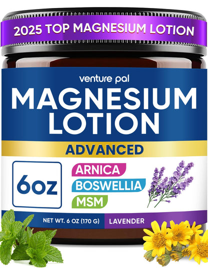 Magnesium Lotion with Arnica, MSM & Boswellia – Cooling Magnesium Cream – Lightweight Moisturizing Lotion - PrimeBioHealth - canada supplements