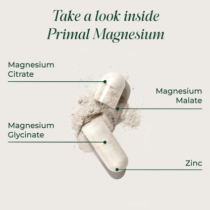 Magnesium Supplement Complex 310mg by Primal Harvest with Magnesium Glycinate, Citrate, Malate, and Zinc 120 Capsules - PrimeBioHealth - canada supplements