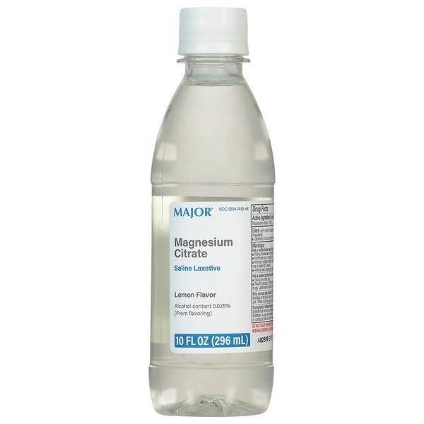 Major Magnesium Citrate Saline Laxative - Helps Relieve Occasional Constipation (Irregularity) - Lemon Flavor - 10 Fl. Oz. (1 Pack) - PrimeBioHealth - canada supplements