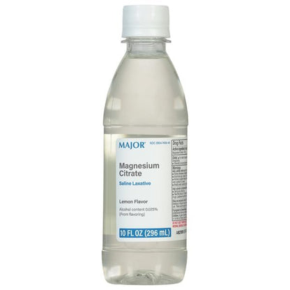 Major Magnesium Citrate Saline Laxative - Helps Relieve Occasional Constipation (Irregularity) - Lemon Flavor - 10 Fl. Oz. (1 Pack) - PrimeBioHealth - canada supplements