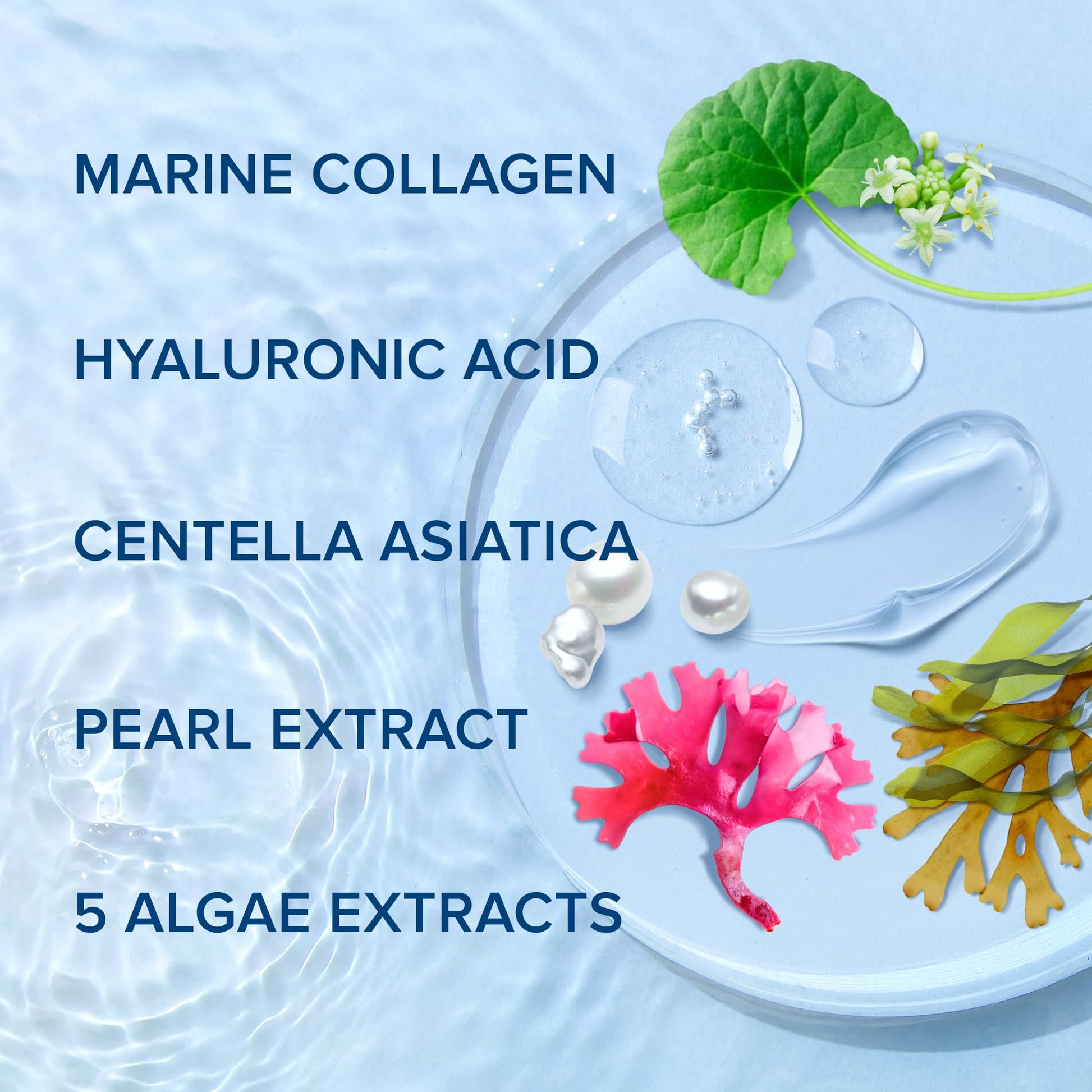 MAREE Collagen Facial Mask with Hyaluronic Acid — Sheet Face Mask Skincare — Centella Asiatica, Green & Red Algae Extract - PrimeBioHealth - canada supplements