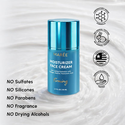 MAREE Face Moisturizer – Firming & Lifting Face Cream for Women with Collagen, Retinol & Hyaluronic Acid – Day & Night Anti-Aging Facial Wrinkle - PrimeBioHealth - canada supplements