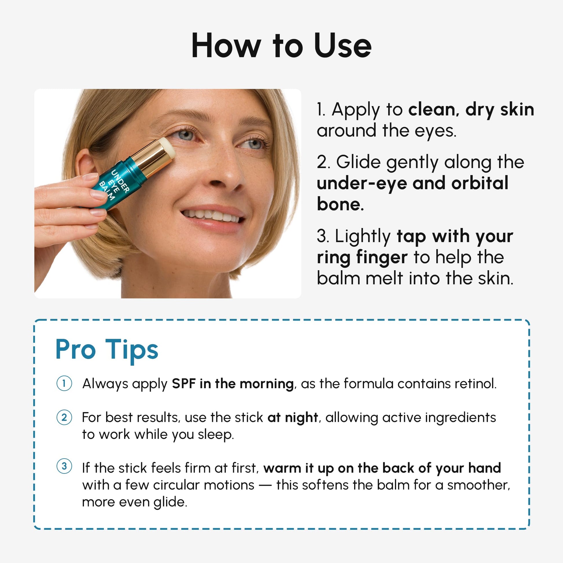 MAREE Under Eye Balm Stick with Retinol & Ceramide Complex – Facial Moisturizer for Dark Circles & Wrinkles - PrimeBioHealth - canada supplements