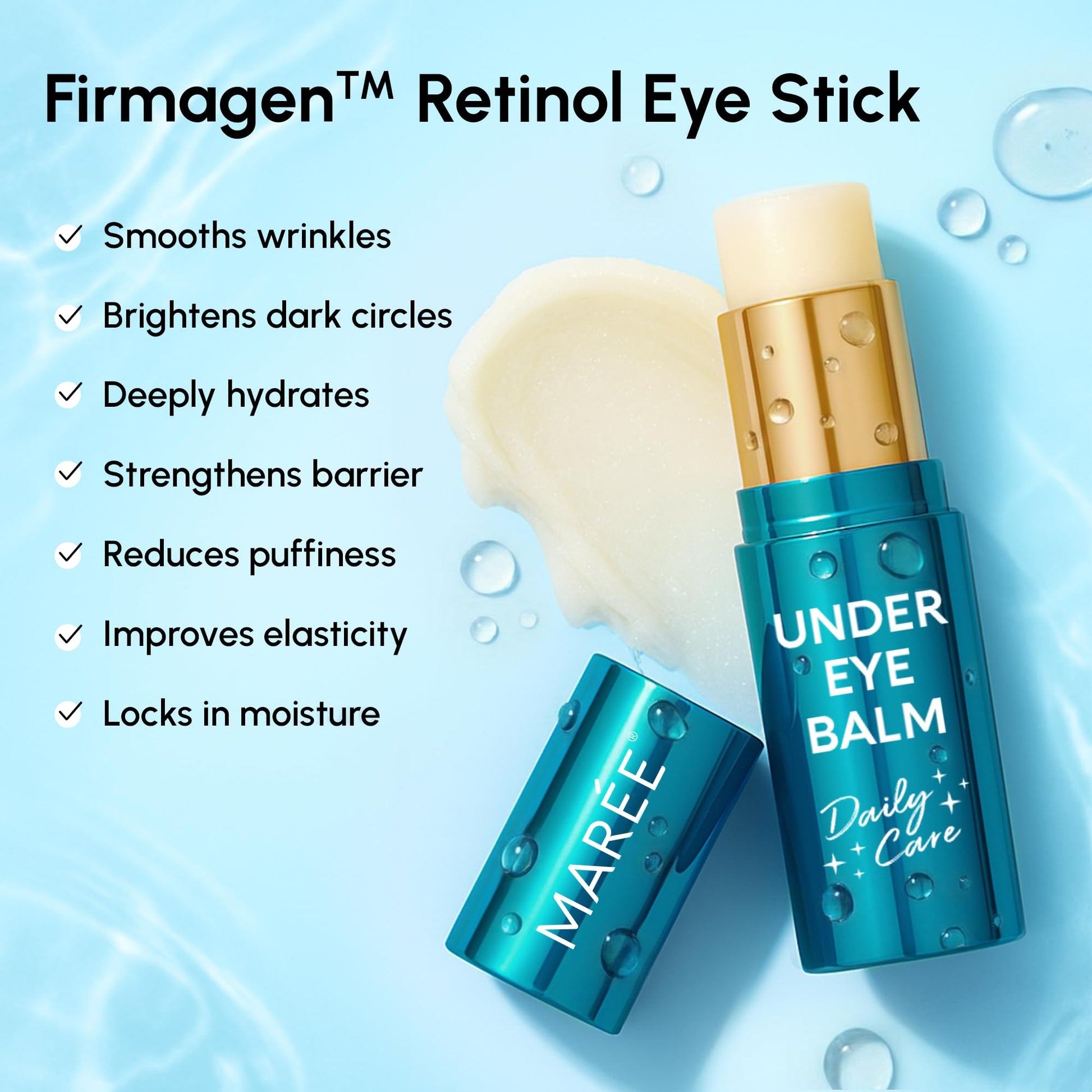 MAREE Under Eye Balm Stick with Retinol & Ceramide Complex – Facial Moisturizer for Dark Circles & Wrinkles - PrimeBioHealth - canada supplements