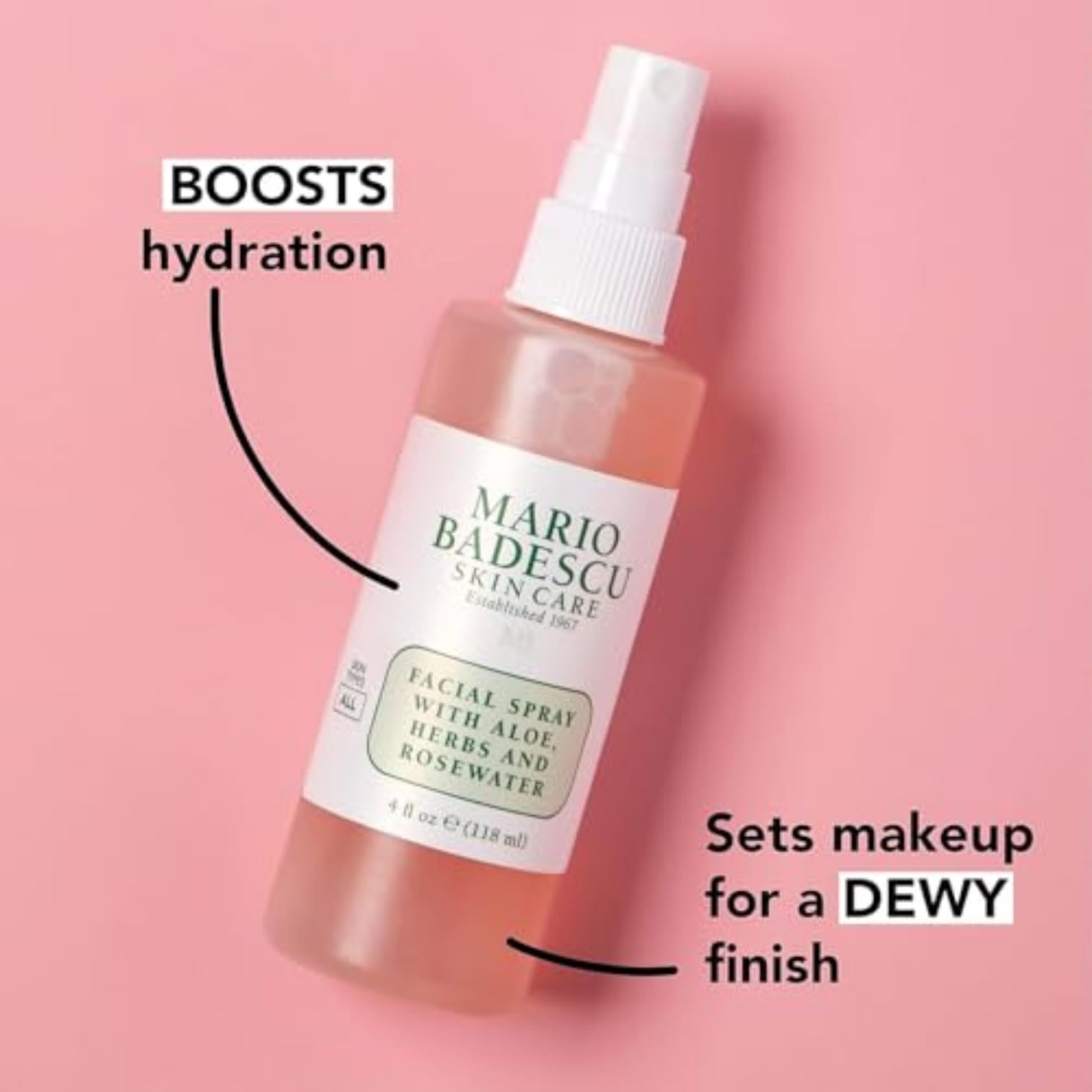 Mario Badescu Facial Spray with Aloe, Herbs and Rose Water for All Skin Types, Face Mist that Hydrates - PrimeBioHealth - canada supplements