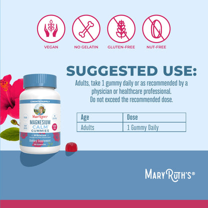 MaryRuth Organics Calm Magnesium Citrate Gummies | 2 Month Supply | Sugar Free | Magnesium Supplement for Adults - PrimeBioHealth - canada supplements