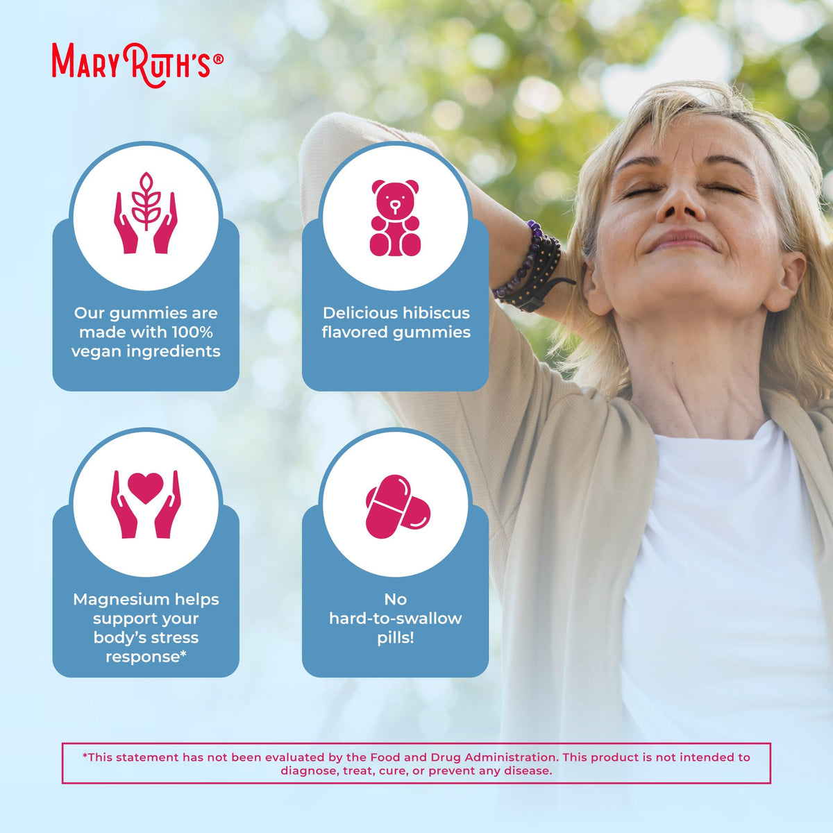 MaryRuth Organics Calm Magnesium Citrate Gummies | 2 Month Supply | Sugar Free | Magnesium Supplement for Adults - PrimeBioHealth - canada supplements