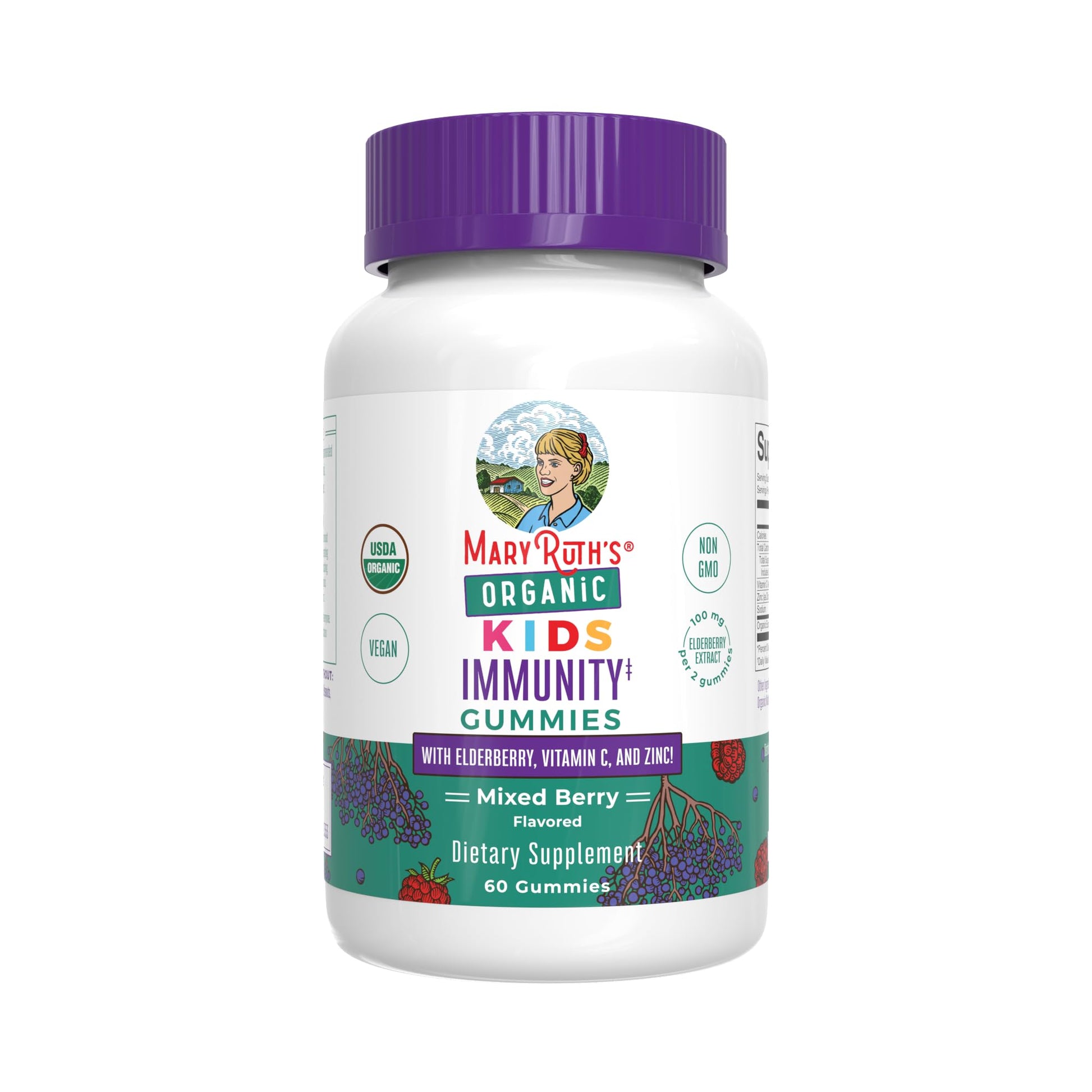 MaryRuth Organics Kids Immune Support Gummies | USDA Organic | Vitamin C, Zinc, and Elderberry Gummies for Kids| Immune Support for Ages 4+ | Vegan - PrimeBioHealth - canada supplements