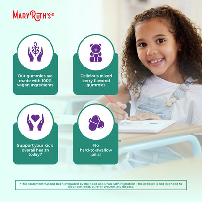 MaryRuth Organics Kids Immune Support Gummies | USDA Organic | Vitamin C, Zinc, and Elderberry Gummies for Kids| Immune Support for Ages 4+ | Vegan - PrimeBioHealth - canada supplements