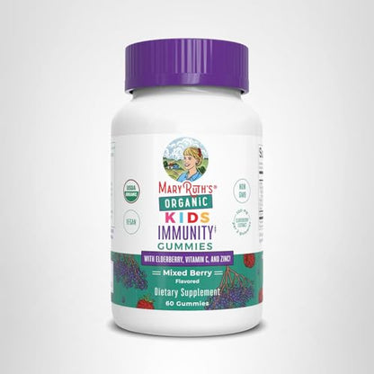 MaryRuth Organics Kids Immune Support Gummies | USDA Organic | Vitamin C, Zinc, and Elderberry Gummies for Kids| Immune Support for Ages 4+ | Vegan - PrimeBioHealth - canada supplements