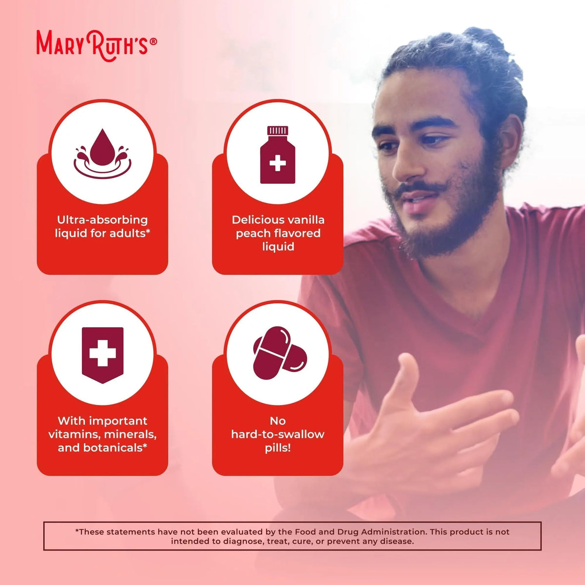 MaryRuth Organics Multivitamin for Men | USDA Organic | Sugar Free Mens Multivitamin Liposomal | Liquid Vitamins for Men | - PrimeBioHealth - canada supplements