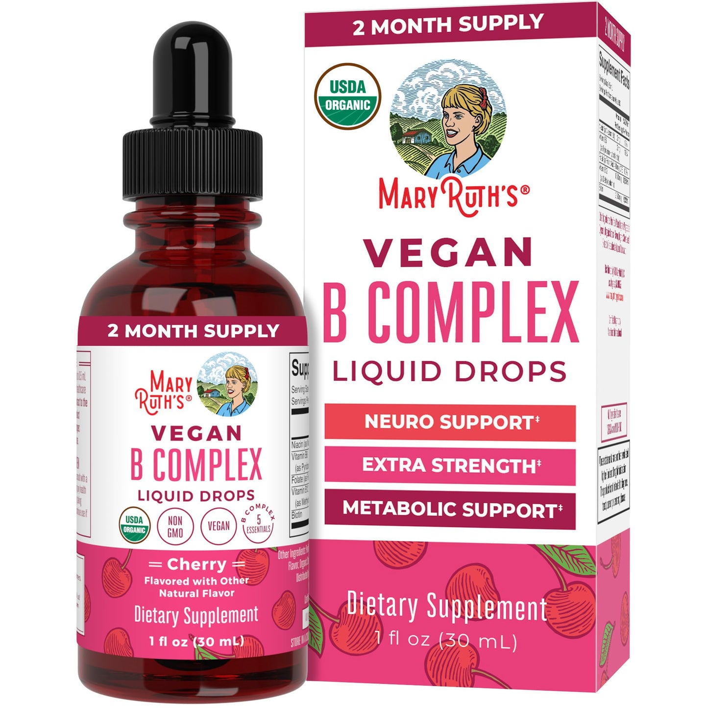 MaryRuth Organics Vitamin B Complex | B Vitamins Complex | Biotin | Vitamin B12 | Niacin | Folate | Metabolic Support Supplement | Vegan | USDA Organic - PrimeBioHealth - canada supplements