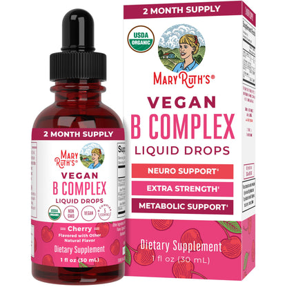 MaryRuth Organics Vitamin B Complex | B Vitamins Complex | Biotin | Vitamin B12 | Niacin | Folate | Metabolic Support Supplement | Vegan | USDA Organic - PrimeBioHealth - canada supplements