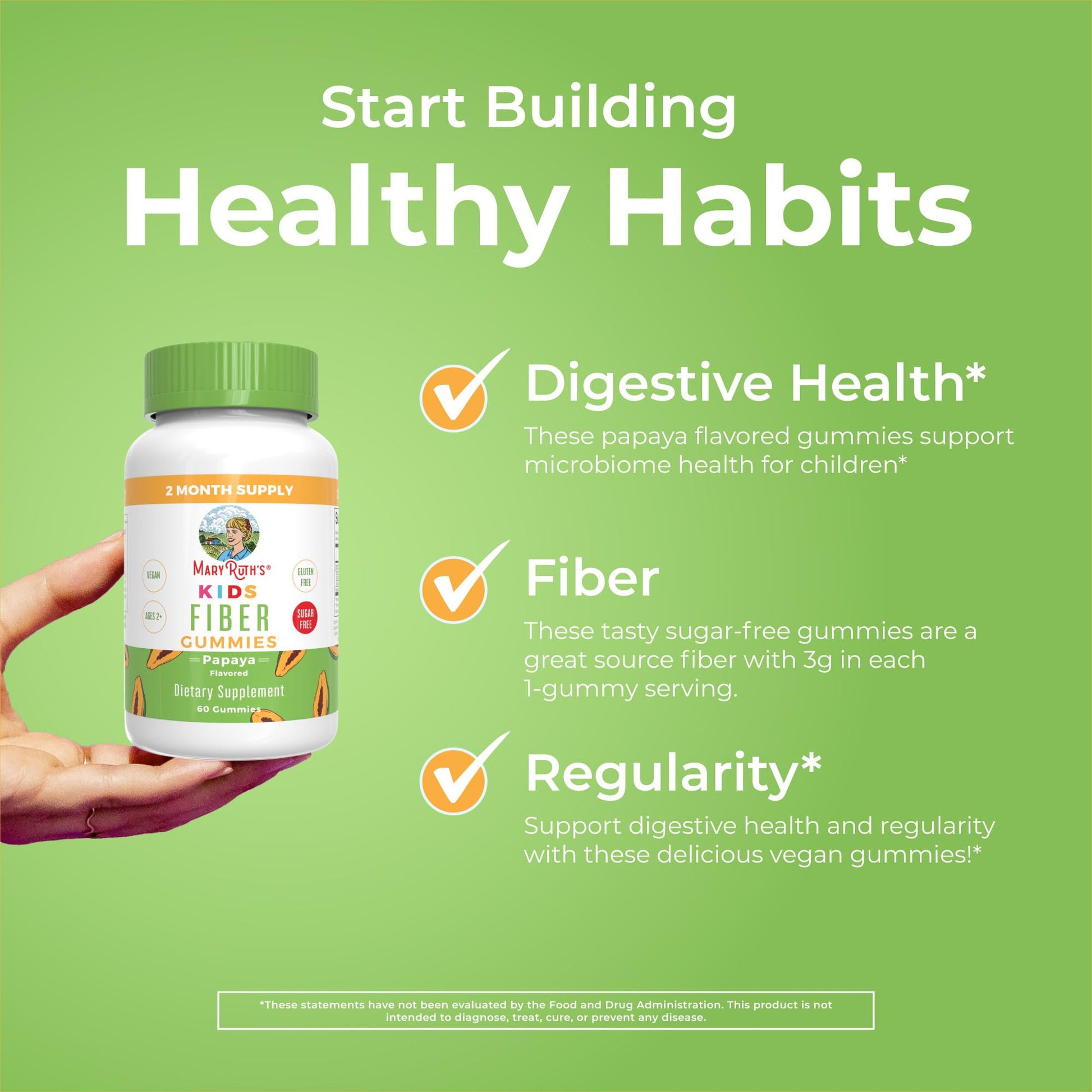 MARYRUTH'S Fiber Gummies for Kids | 2 Month Supply | Sugar Free | Soluble Fiber Supplement | Gut Health & Digestion Support - PrimeBioHealth - canada supplements