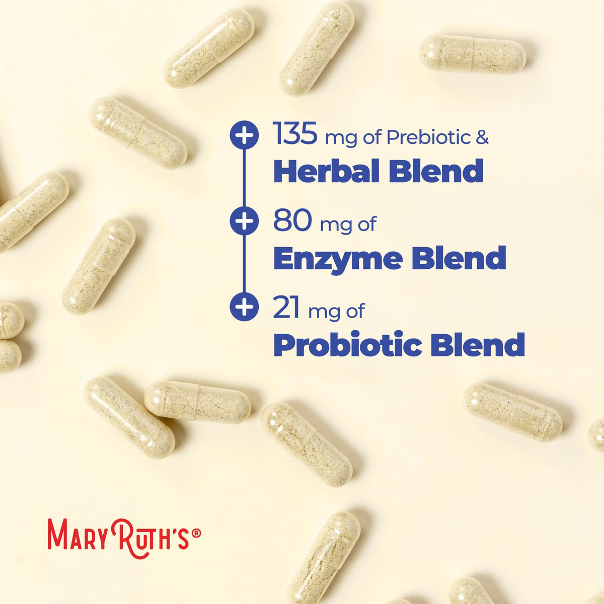 MaryRuth’s Gut Flora Health+ Enzymes | Prebiotic & Probiotic Digestive Enzymes for Healthy Gut Biome & Digestive Support | Gastrointestinal Health | CLP Certified - PrimeBioHealth - canada supplements