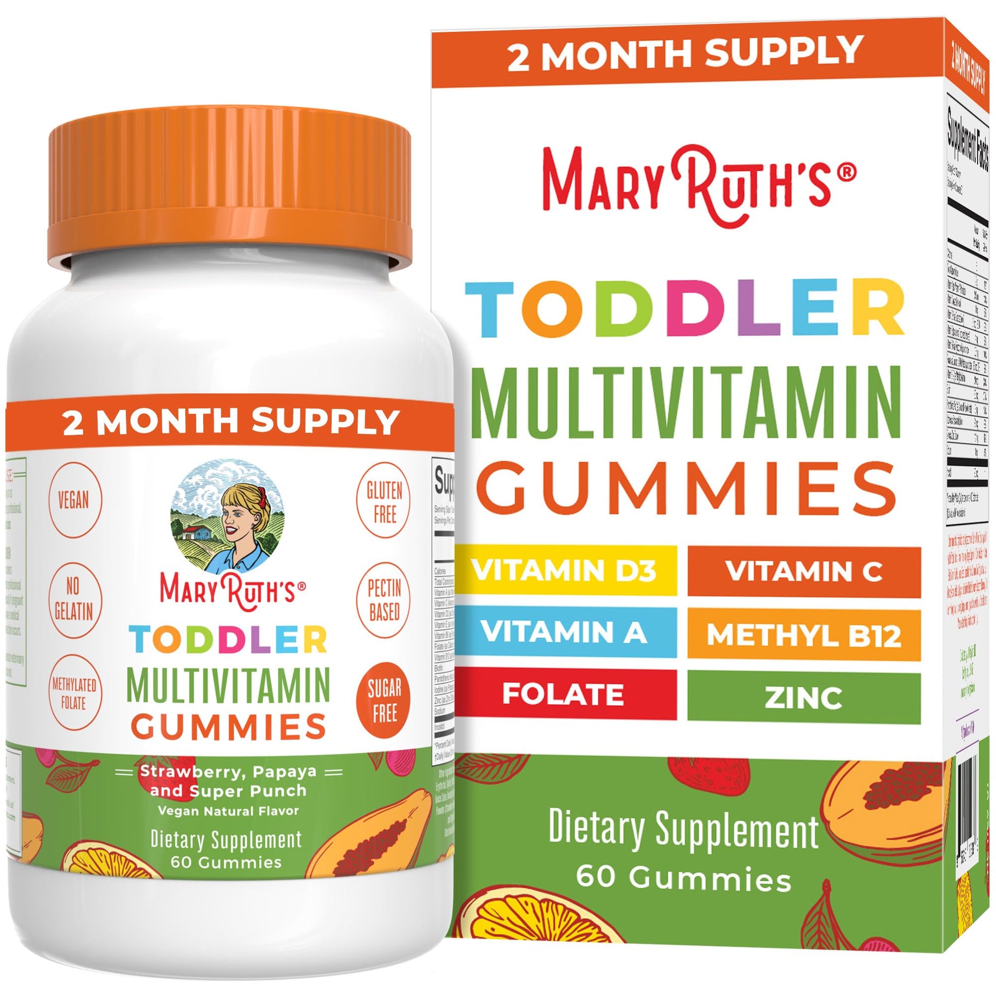 MARYRUTH'S Kids Vitamins | Multi | Sugar Free | 2 Month Supply | Kids Multivitamin Gummies for Ages 2+ | Vegan | Only 1 Gummy a Day | 60 Count - PrimeBioHealth - canada supplements