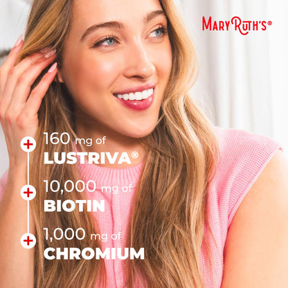 MARYRUTH'S Liquid Multivitamin+Hair Growth | Biotin 10000mcg | Lustriva Hair Growth Supplement | Clinically Tested in Women for Thicker Hair&Facial Wrinkle - PrimeBioHealth - canada supplements