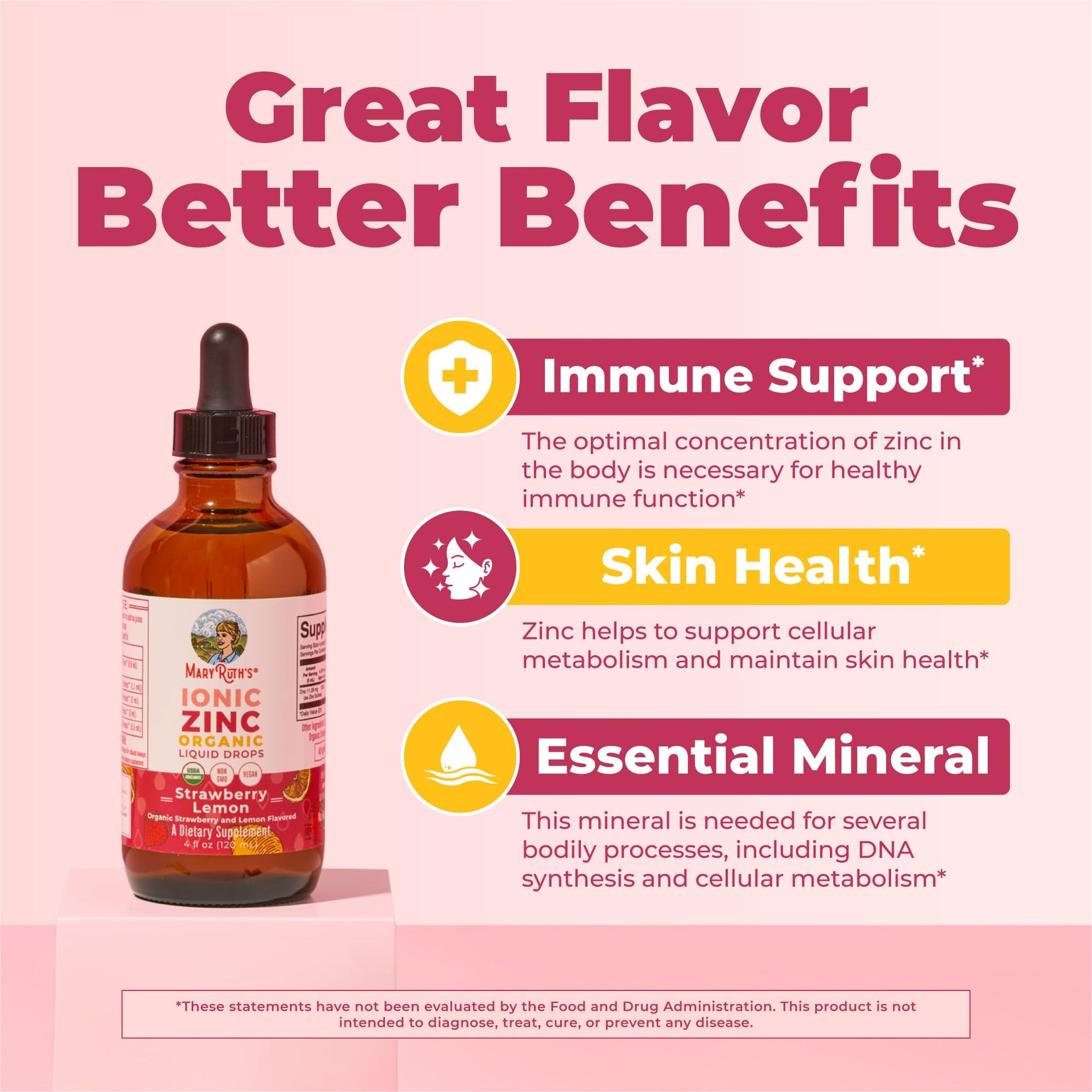MaryRuth's Organic Liquid Zinc Supplement for Kids & Adults | Immune Support | Skin Health | Antioxidant | Cellular Metabolism | Zinc Sulfate | Vegan | Non-GMO | Sugar Free | Gluten Free | 4 oz - PrimeBioHealth - canada supplements