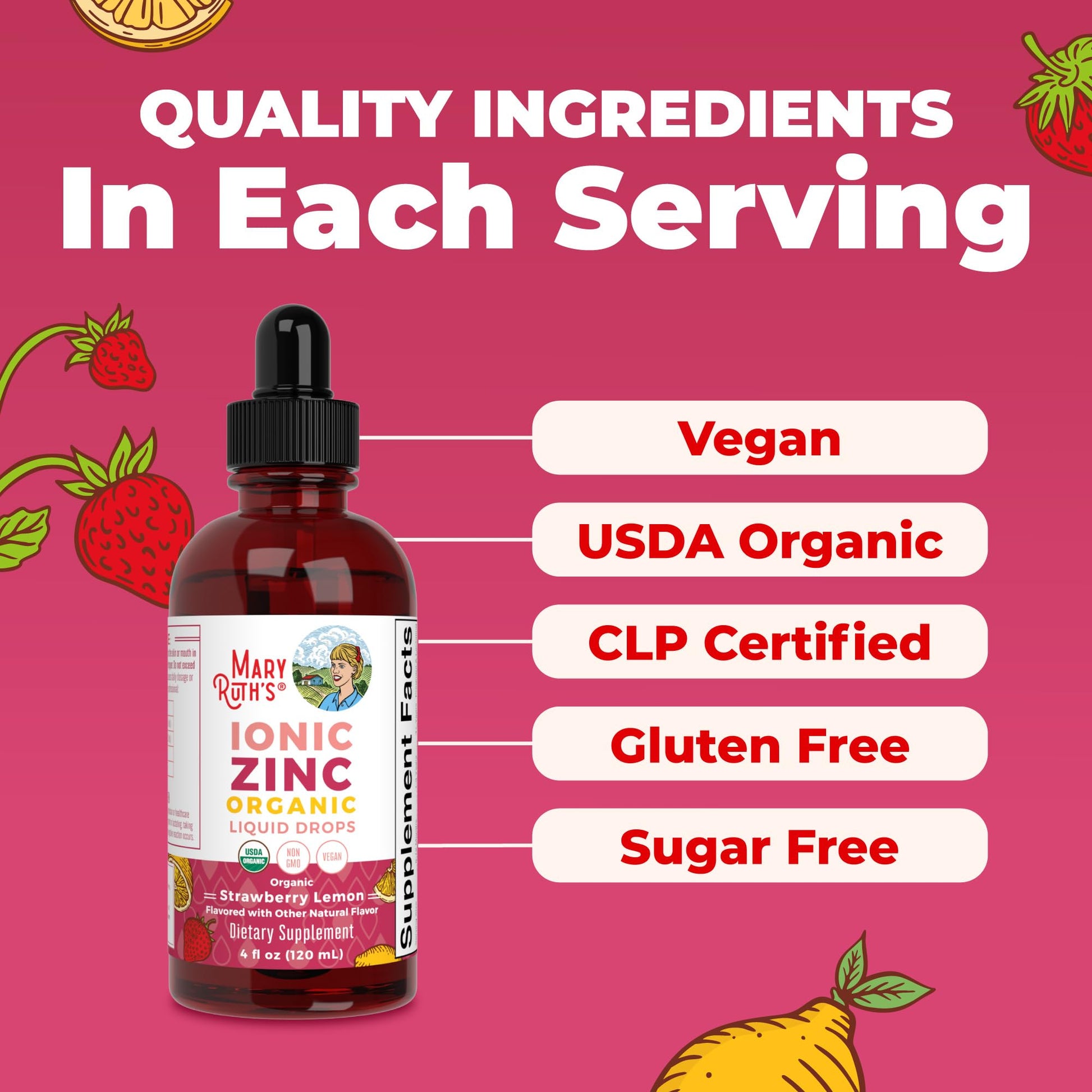 MaryRuth's Organic Liquid Zinc Supplement for Kids & Adults | Immune Support | Skin Health | Antioxidant | Cellular Metabolism | Zinc Sulfate | Vegan | Non-GMO | Sugar Free | Gluten Free | 4 oz - PrimeBioHealth - canada supplements