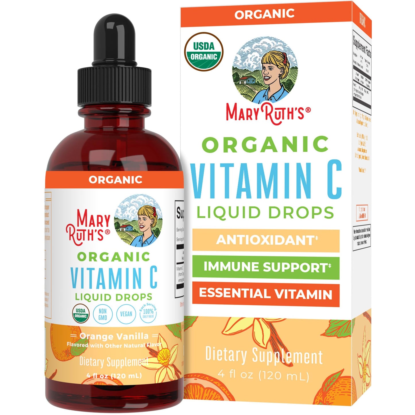 MARYRUTH'S Organic Vitamin C Supplement | Liquid Vitamin C Liquid Drops for Adults & Kids | Immune Support Supplement for Overall Health - PrimeBioHealth - canada supplements