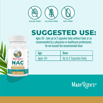 MARYRUTH'S Organics NAC Supplement N-Acetyl Cysteine | 2 Month Supply | NAC 1000mg per Serving | Vegan Capsules | Gluthamine Precursor | Amino Acid - PrimeBioHealth - canada supplements