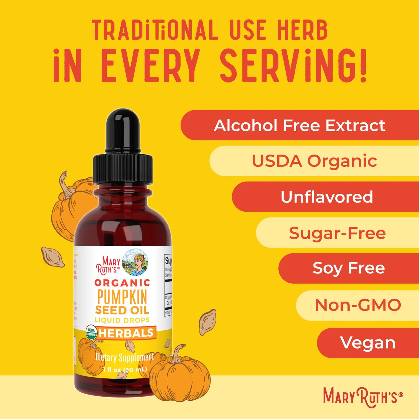MARYRUTH'S Organics Pumpkin Seed Oil Cold Pressed | 2 Month Supply | USDA Organic Pumpkin Seed Liquid Drops for Men and Women | Urinary Health in Men - PrimeBioHealth - canada supplements