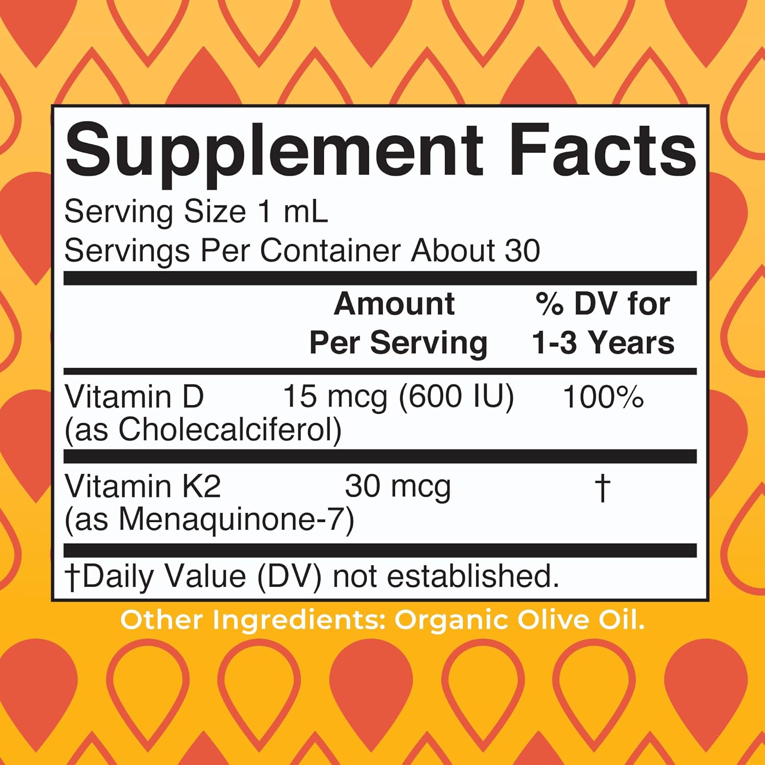 MARYRUTH'S Organics Vitamin D3 | Vitamin K2 | Vitamin D3 K2 Drops | K2 D3 Vitamin Liquid Supplement for Toddlers | Kids Supplement for Calcium Absorption Strong Bones | Vegan | Gluten Free | 1 Fl Oz - PrimeBioHealth - canada supplements