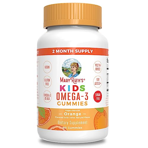 MARYRUTH'S Vegan Omega 3 Gummies for Kids 2+, 2 Month Supply, Sugar Free, Omega 3 Supplement with Vitamin C, Flaxseed Oil, Immune Support - PrimeBioHealth - canada supplements