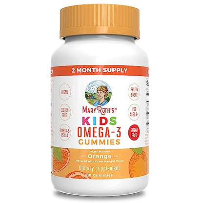 MARYRUTH'S Vegan Omega 3 Gummies for Kids 2+, 2 Month Supply, Sugar Free, Omega 3 Supplement with Vitamin C, Flaxseed Oil, Immune Support - PrimeBioHealth - canada supplements