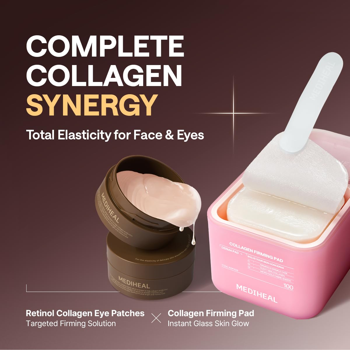 Mediheal Retinol Collagen Under Eye Patches - Korean Hydrogel Eye Pads (60 patches) with 95% Retinol & Collagen - PrimeBioHealth - canada supplements