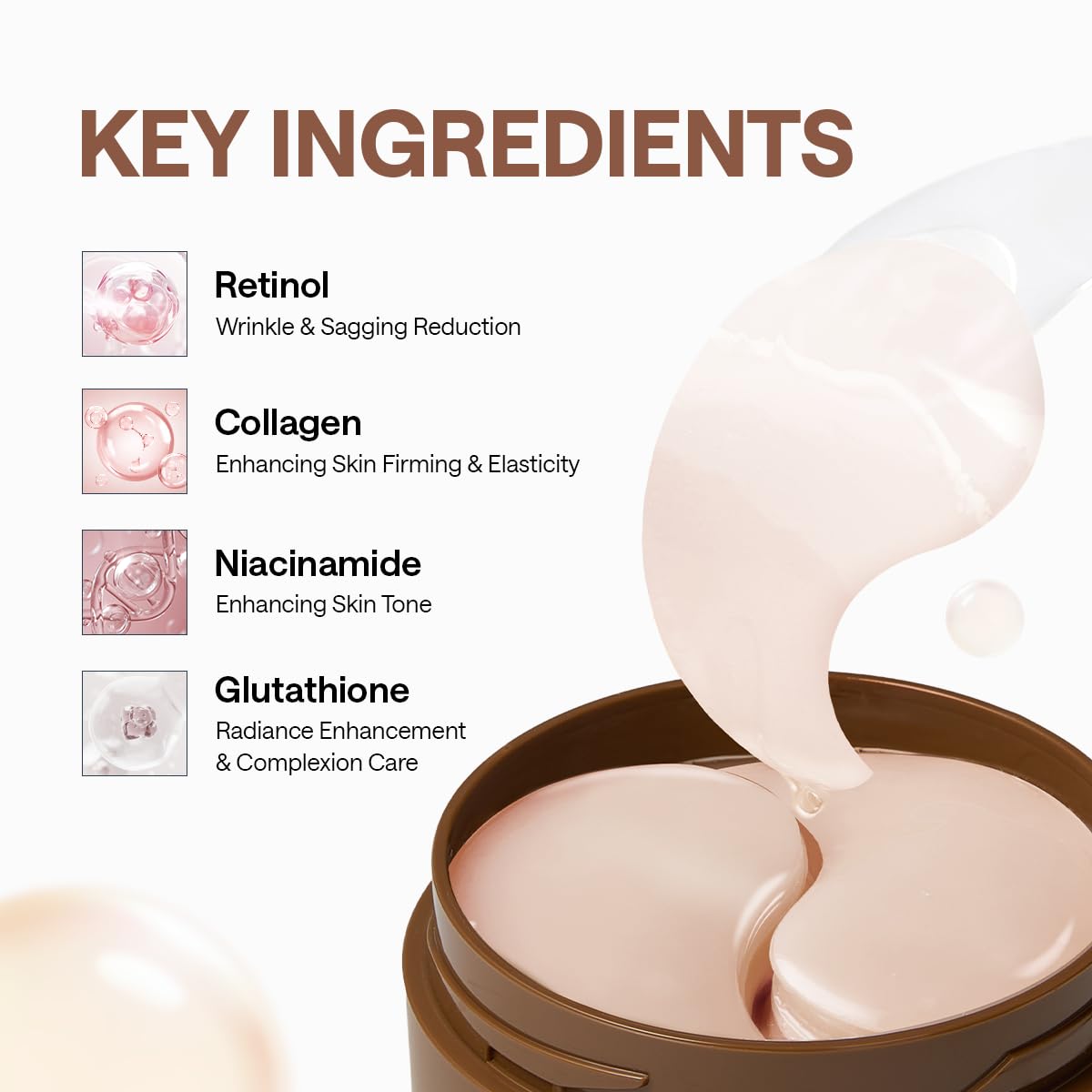Mediheal Retinol Collagen Under Eye Patches - Korean Hydrogel Eye Pads (60 patches) with 95% Retinol & Collagen - PrimeBioHealth - canada supplements