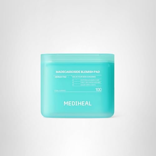 MEDIHEAL Toner Pads 100 Count - Madecassoside Blemish Care Toner Pad with Centella Asiatica - Improves Uneven Skin Tone & Deep Hydration - PrimeBioHealth - canada supplements