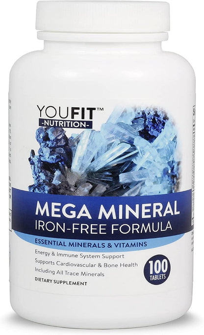 Mega Minerals Supplement by Youfit Nutrition | Trace Minerals | Premium Formula with Source of Minerals and Immune Health Support | Iron Free | All in One - PrimeBioHealth - canada supplements